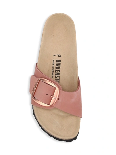 Shop Birkenstock Women's Madrid Big Buckle Leather Sandals In Old Rose