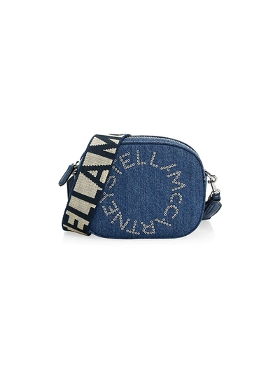 Shop Stella Mccartney Stella Logo Denim Belt Bag In Orion Blue