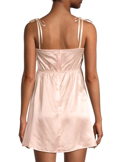 Shop Morgan Lane Hannah Satin Chemise In Peach Keen