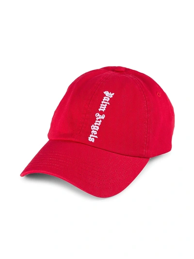 Shop Palm Angels North-south Logo Baseball Cap In Red White