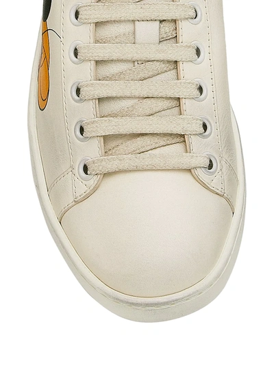 Shop Gucci Women's Leather Sneakers In Ivory Multi