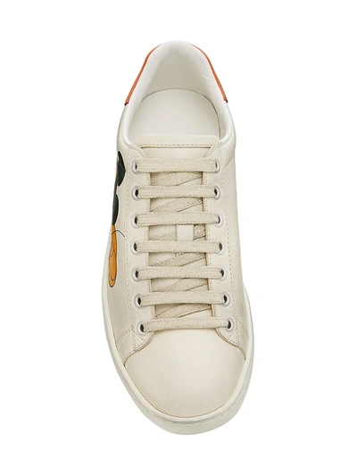 Shop Gucci Women's Leather Sneakers In Ivory Multi