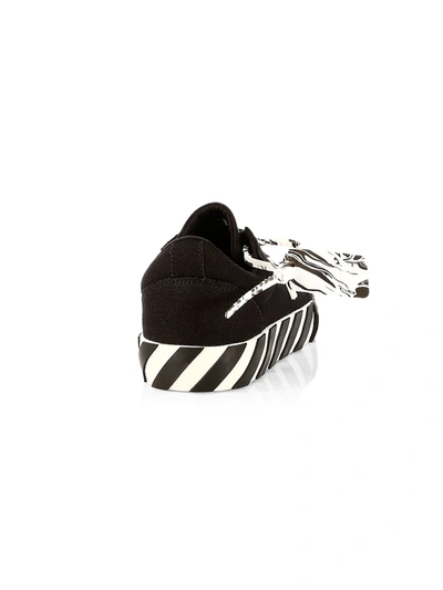 Shop Off-white Arrow Logo Vulcanized Low-top Sneakers In Black White