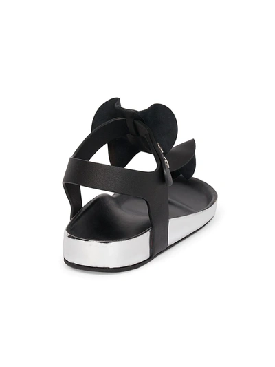 Shop Isabel Marant Isele Ruffle Leather Thong Sandals In Black