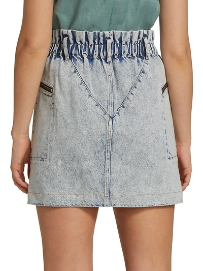 Shop Sea Dax Acid Wash Denim Skirt In Blue