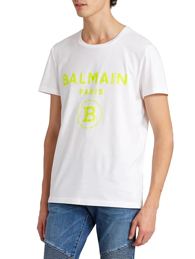 Shop Balmain Flock T-shirt In White