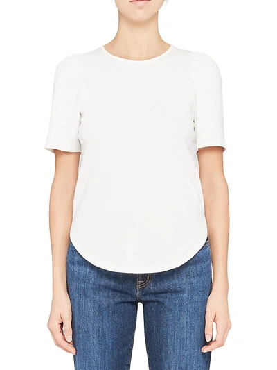 Shop Theory Women's Short-sleeve Ruched T-shirt In White