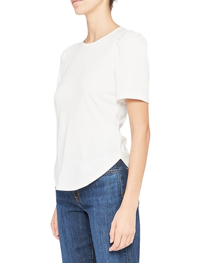 Shop Theory Women's Short-sleeve Ruched T-shirt In White