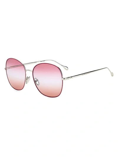 Shop Isabel Marant Women's 59mm Square Sunglasses In White Blue
