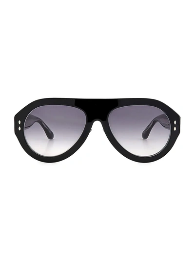 Shop Isabel Marant Women's Darly 57mm Aviator Sunglasses In Black