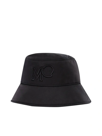 Shop Moncler Fisherman Hat With Logo In Black