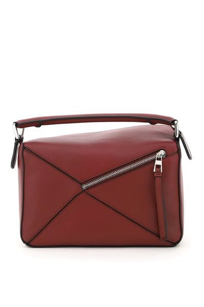 Shop Loewe Small Puzzle Bag In Purple,red