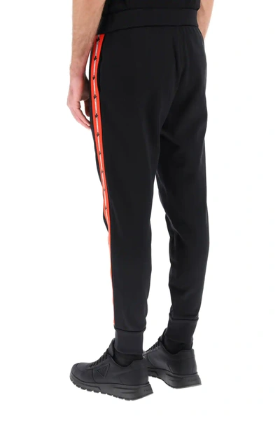 Shop Dsquared2 Techno Tape Sweatpants In Black,red