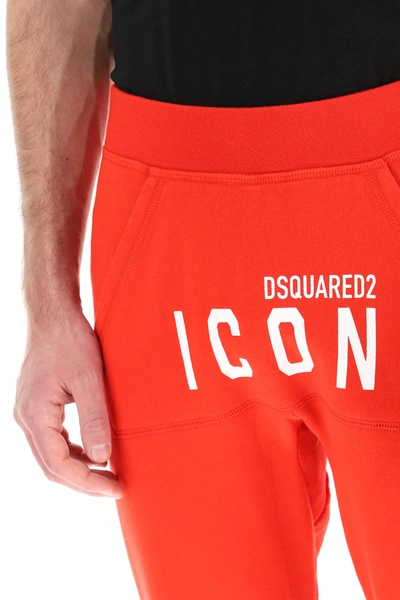 Shop Dsquared2 Icon Logo Sweatpants In Red