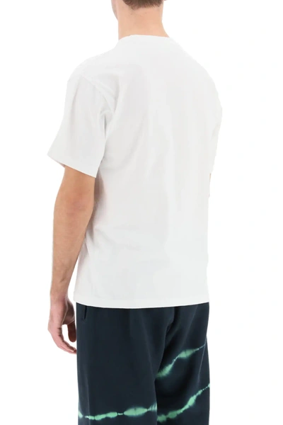 Shop Aries T-shirt With Logo Print In White,green