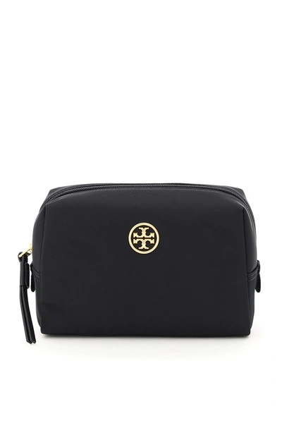 Shop Tory Burch Piper Small Pouch Cosmetic Case In Black