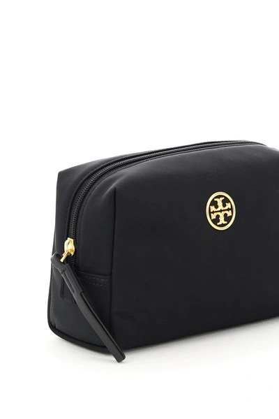 Shop Tory Burch Piper Small Pouch Cosmetic Case In Black