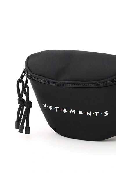 Shop Vetements Friendly Logo Belt Bag In Black