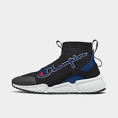 Shop Champion Boys' Little Kids' Rally Future Mid Casual Shoes In Blue/black
