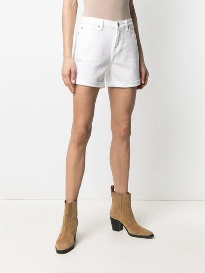 Shop 7 For All Mankind Denim Shorts In White