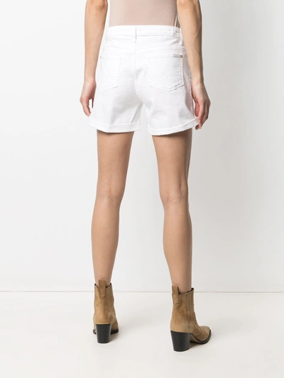 Shop 7 For All Mankind Denim Shorts In White