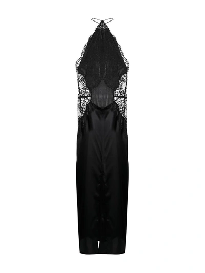 Shop La Perla Exotique Long Nightgown In Black