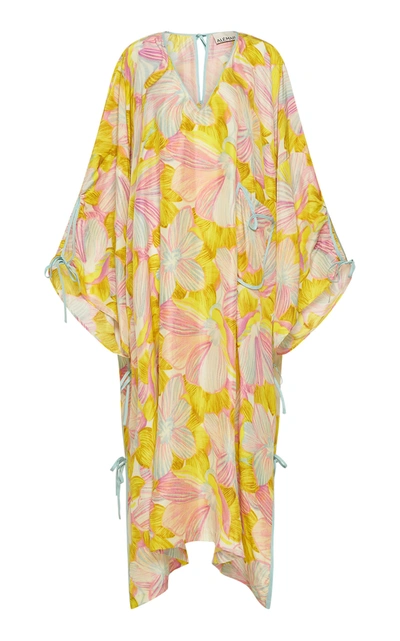 Shop Alãmais Women's Cali Girl Printed Silk Maxi Dress