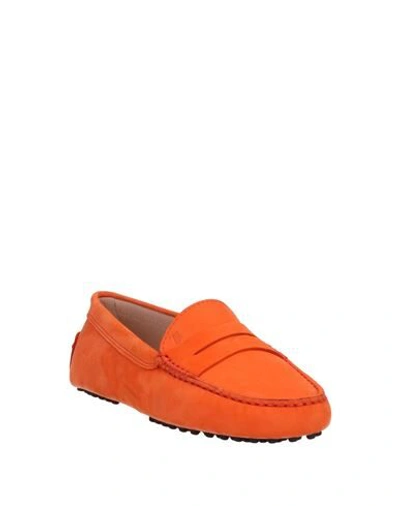 Tod's Suede Calf Moccasin Loafers Penny Studded In Rust