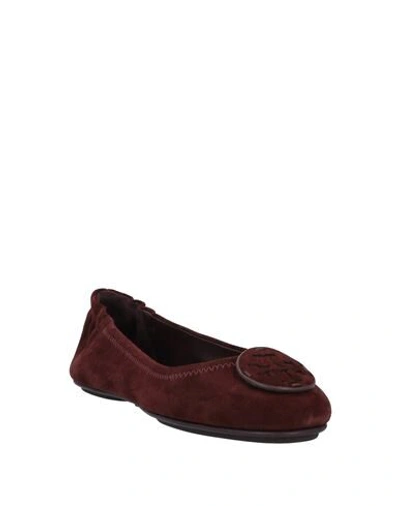 Shop Tory Burch Ballet Flats In Maroon