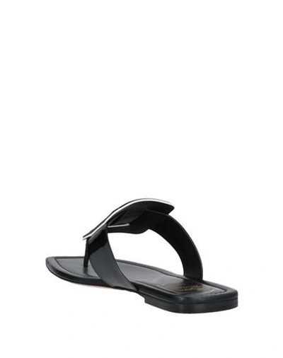 Roger Vivier Toe Strap Sandals In Black