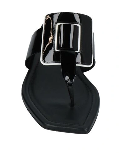 Roger Vivier Toe Strap Sandals In Black
