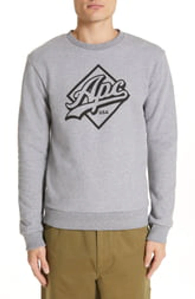 Shop A.p.c. Designer Sherman Logo Sweatshirt In Gris