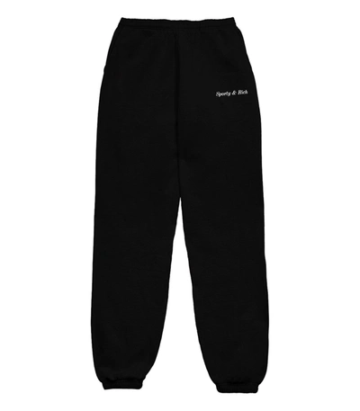Shop Sporty And Rich Classic Logo Sweatpant In Black
