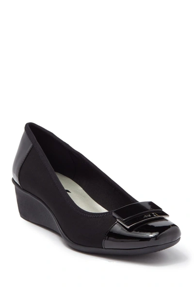 Shop Anne Klein Waverly Wedge Heel In Black Multi Fb