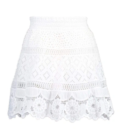 Shop Temptation Positano Quito Mini Lace Skirt In White