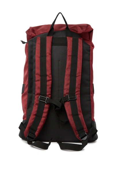 Shop X-ray Water Resistant Rucksack Duffel Backpack In Burgundy/black