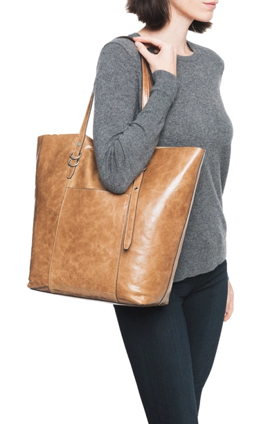 Shop Frye Gia Simple Tote Bag In Taupe