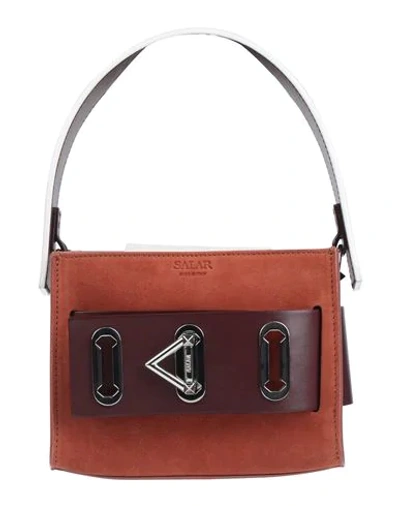 Shop Salar Handbags In Brick Red