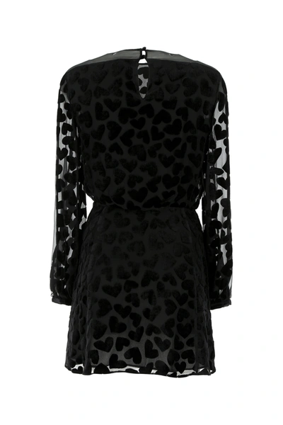 Shop Saint Laurent Black Crepe Dress Nd  Donna 36f