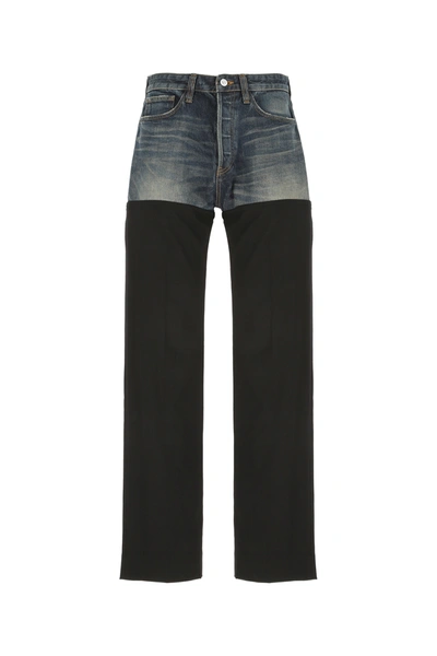 Shop Balenciaga Two-tone Denim Jeans Multicoloured  Uomo 30