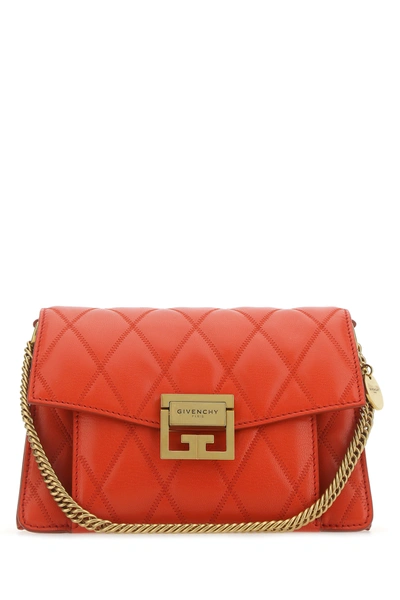 Shop Givenchy Red Leather Small Gv3 Handbag  Nd  Donna Tu