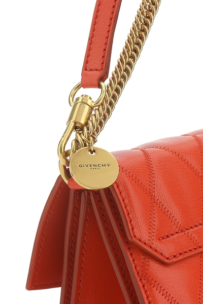Shop Givenchy Red Leather Small Gv3 Handbag  Nd  Donna Tu