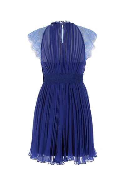 Shop Alberta Ferretti Two-tone Silk Mini Dress Nd  Donna 42