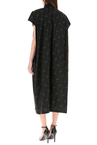 Shop Balenciaga Printed Poplin Shirt Dress Nd  Donna 36f