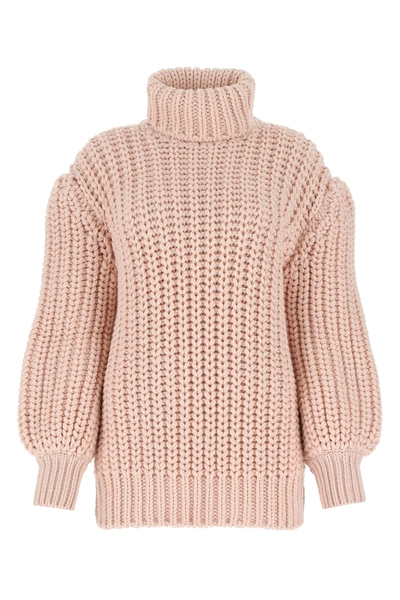 Shop Fendi Powder Pink Wool Sweater Nd  Donna 40