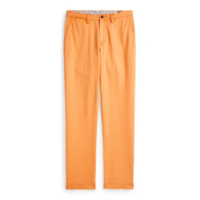 Shop Ralph Lauren Stretch Straight Fit Washed Chino Pant In Key West Orange