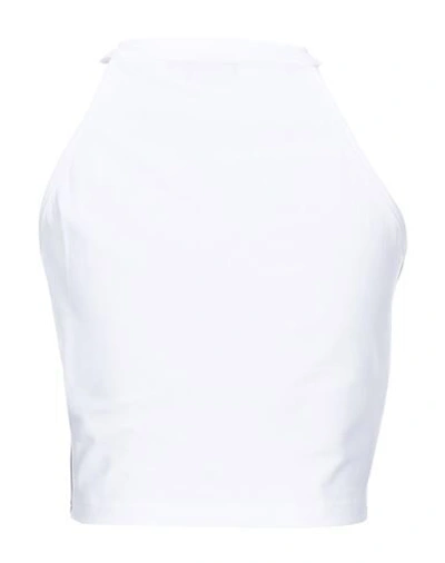 Shop Fila Woman Top White Size Xs Cotton, Elastane