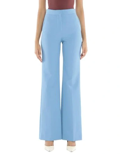 Shop Victoria Victoria Beckham Victoria, Victoria Beckham Woman Pants Sky Blue Size 10 Polyester, Elastane, Cotton