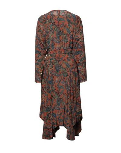 Shop Chloé Woman Mini Dress Brown Size 6 Silk