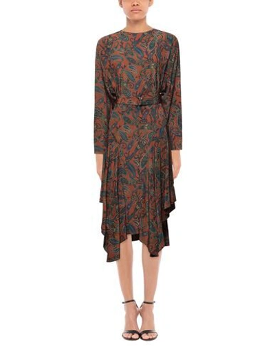 Shop Chloé Woman Mini Dress Brown Size 6 Silk